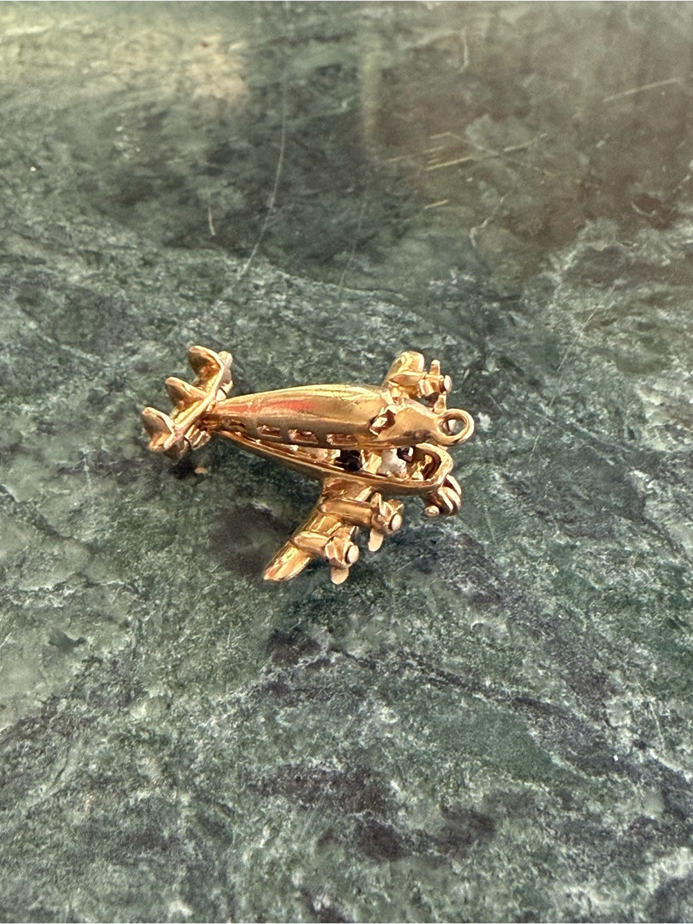 Vintage 14 Karat Gold Airplane Charm